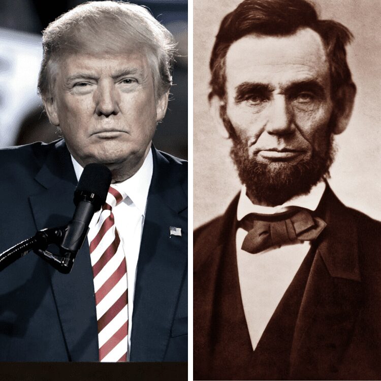 donald Trump and Abraham Lincoln